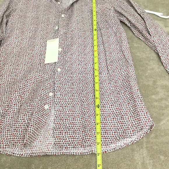 J. LINDEBERG Button Down Long Sleeve Shirt Men's Medium Floral Slim Fit NWT - Picture 7 of 7